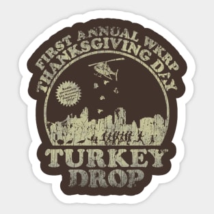 WKRP turkey drop Sticker